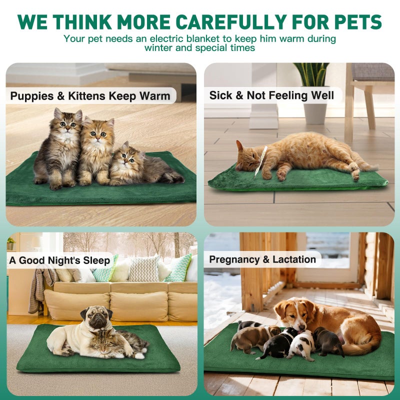 PETNF Outdoor Pet Heating Pads for Dog,Soft Electric Blanket Auto Temperature Control,Heated Mat for Dog House,Whelping Supply for Pregnant New Born Stray Feral Cat Puppy,Safe - Image 4